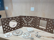 Load image into Gallery viewer, Military Logo Pieces with Peel-n-Stick PnS Backing