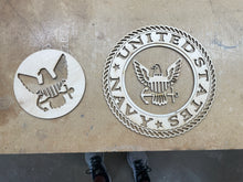 Load image into Gallery viewer, Military Logo Pieces with Peel-n-Stick PnS Backing
