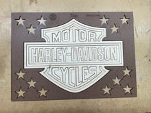 Load image into Gallery viewer, Harley Davidson Flag Template with Peel-n-Stick PnS Backing
