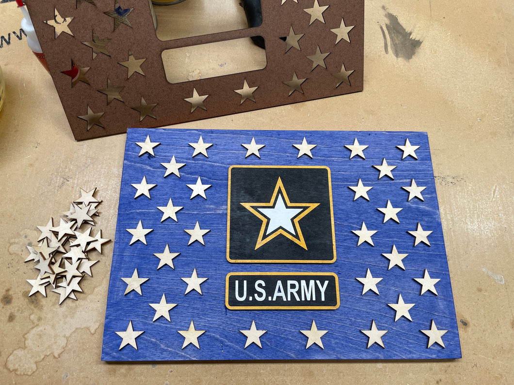 Military Logo Pieces NO Peel-n-Stick PnS Backing