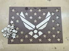 Load image into Gallery viewer, Military Logo Pieces with Peel-n-Stick PnS Backing
