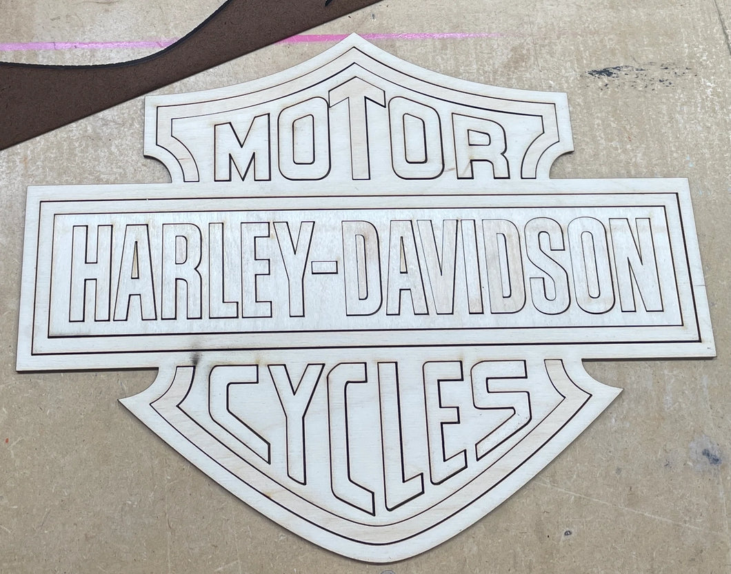 Harley Davidson Logo NO Peel-n-Stick PnS Backing